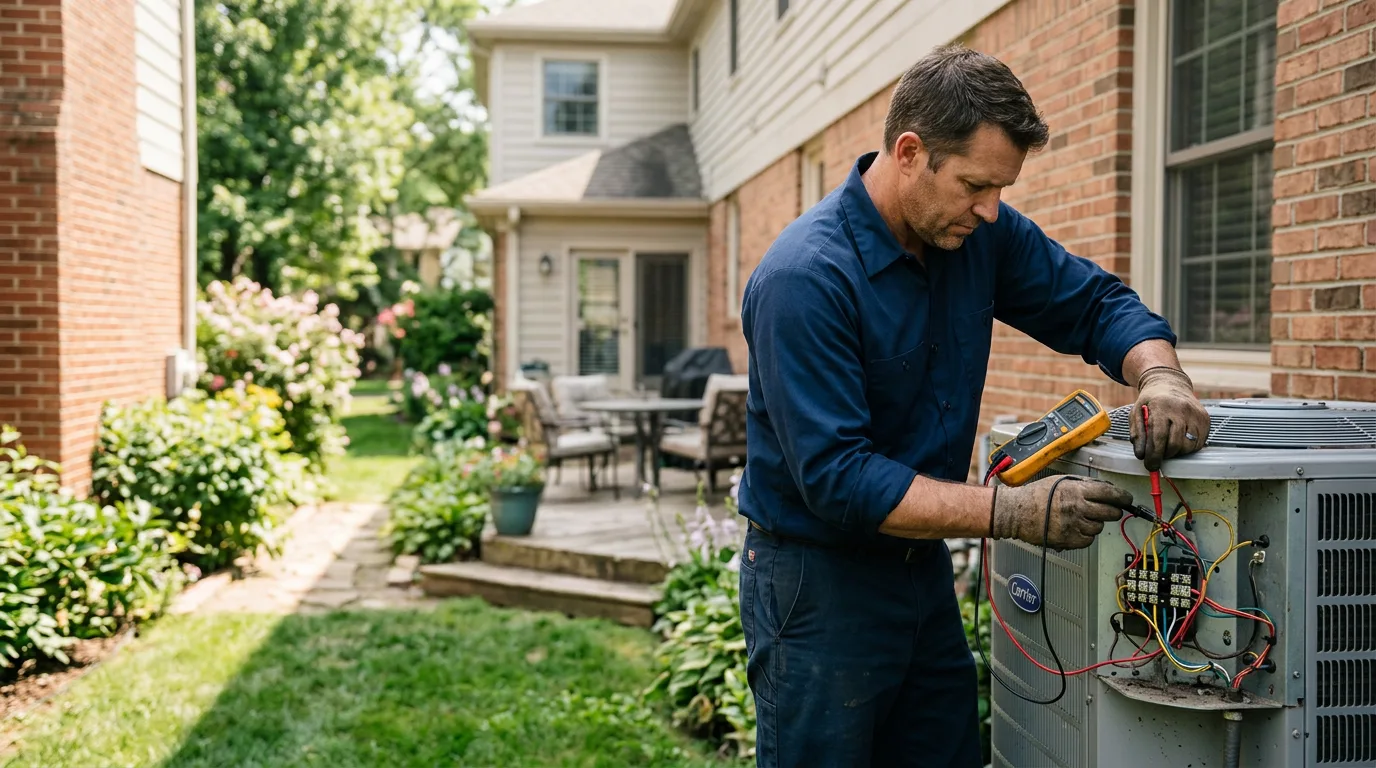 HVAC technician working near Hometown, WV